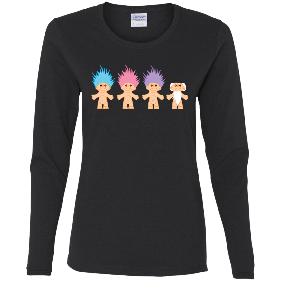T-Shirts Black / S Lucky Trolls Women's Long Sleeve T-Shirt
