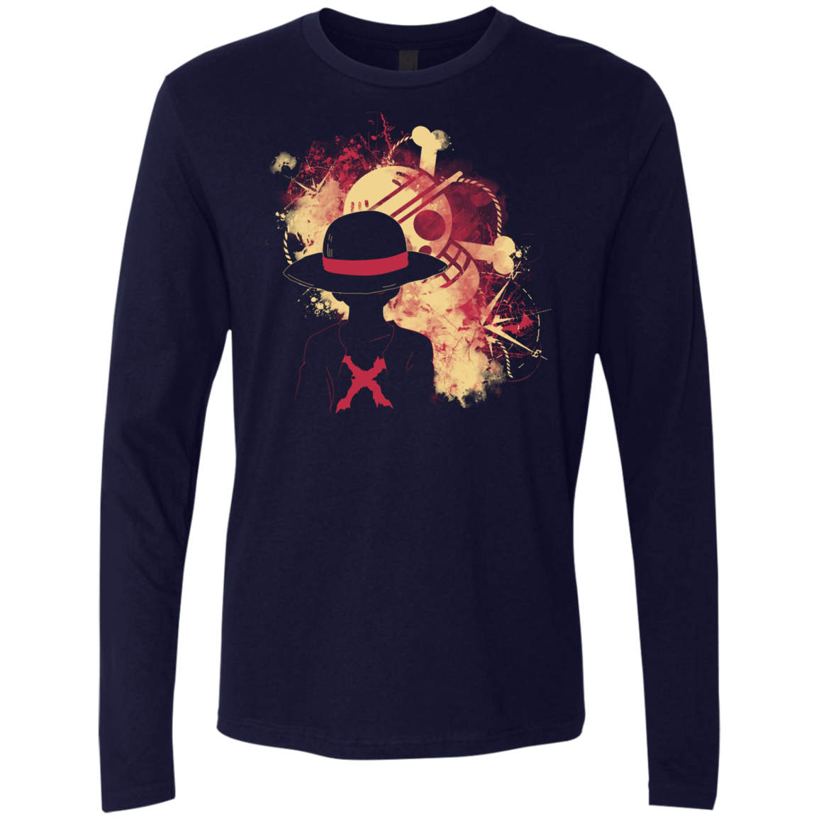 T-Shirts Midnight Navy / S Luffy 2018 Men's Premium Long Sleeve