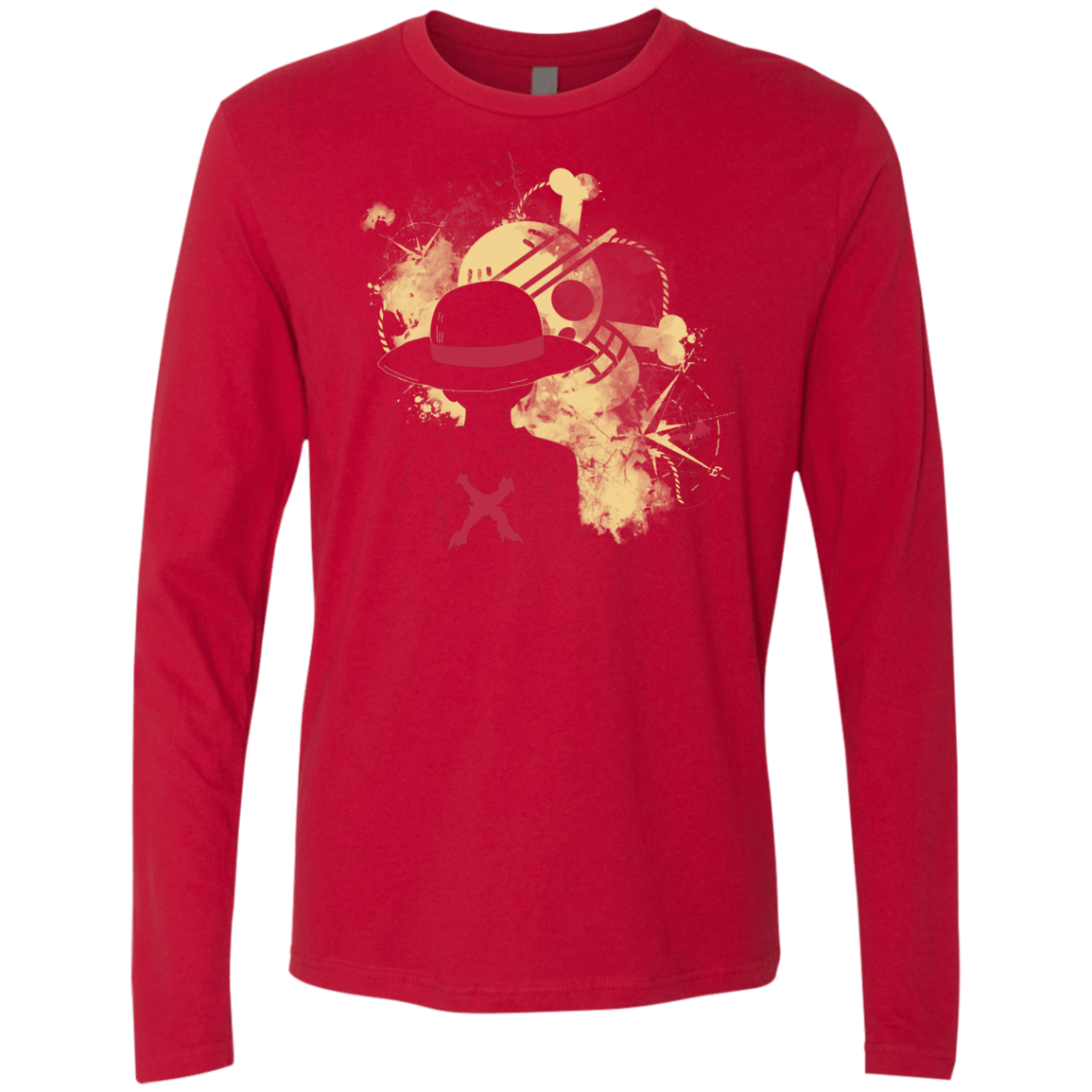 T-Shirts Red / S Luffy 2018 Men's Premium Long Sleeve