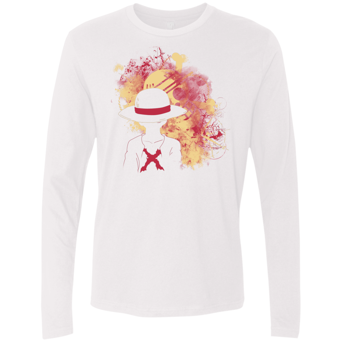 T-Shirts White / S Luffy 2018 Men's Premium Long Sleeve