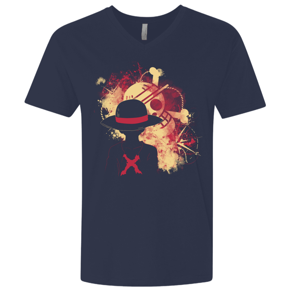 T-Shirts Midnight Navy / X-Small Luffy 2018 Men's Premium V-Neck