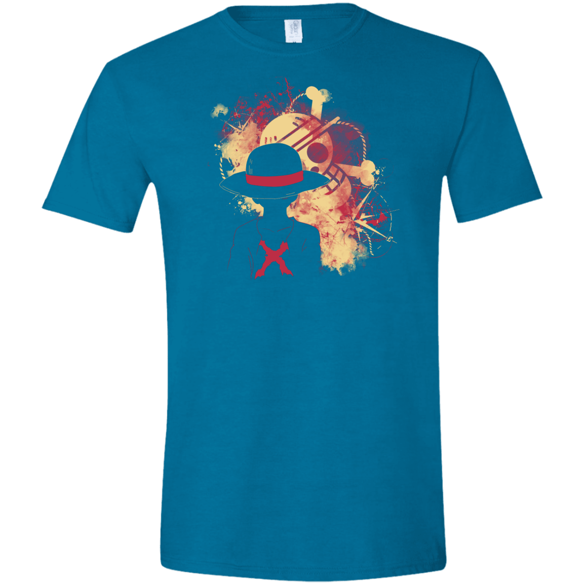 T-Shirts Antique Sapphire / S Luffy 2018 Men's Semi-Fitted Softstyle