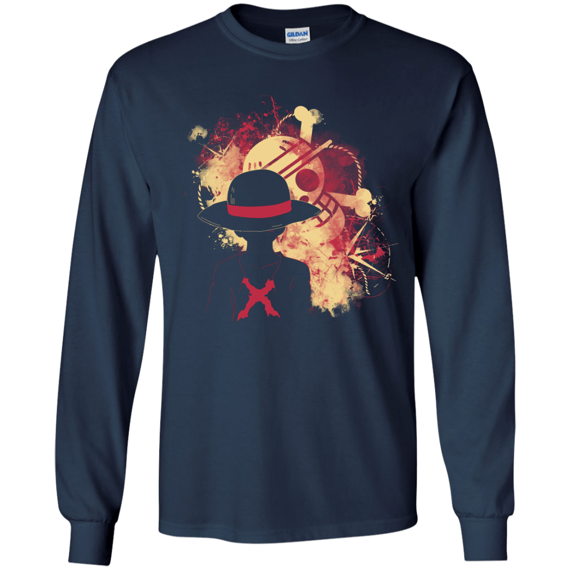 T-Shirts Navy / YS Luffy 2018 Youth Long Sleeve T-Shirt