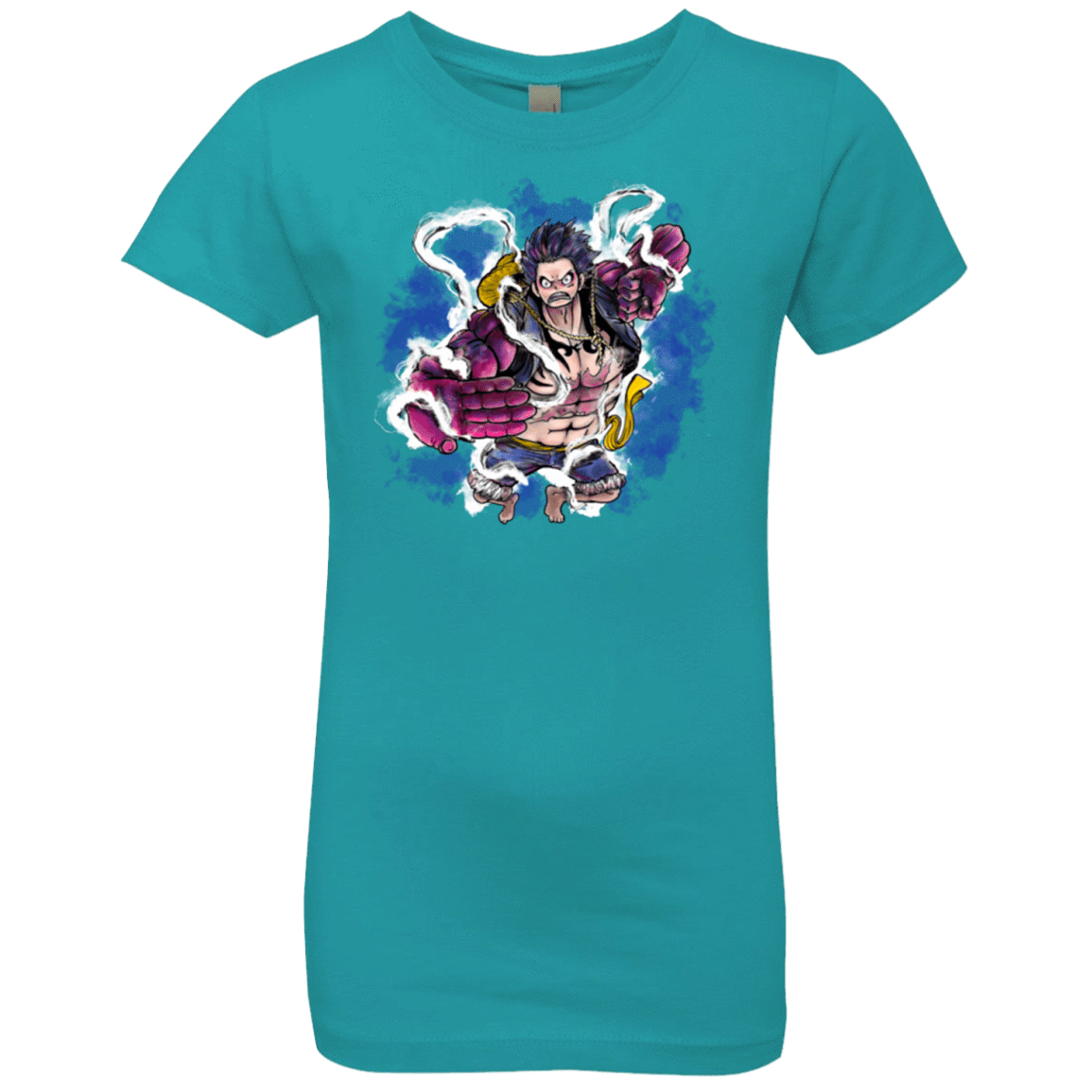 T-Shirts Tahiti Blue / YXS Luffy 3 Girls Premium T-Shirt