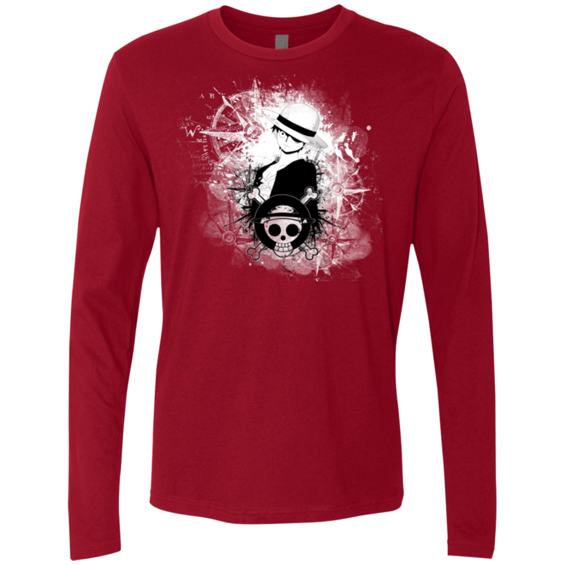 T-Shirts Cardinal / Small Luffy Men's Premium Long Sleeve