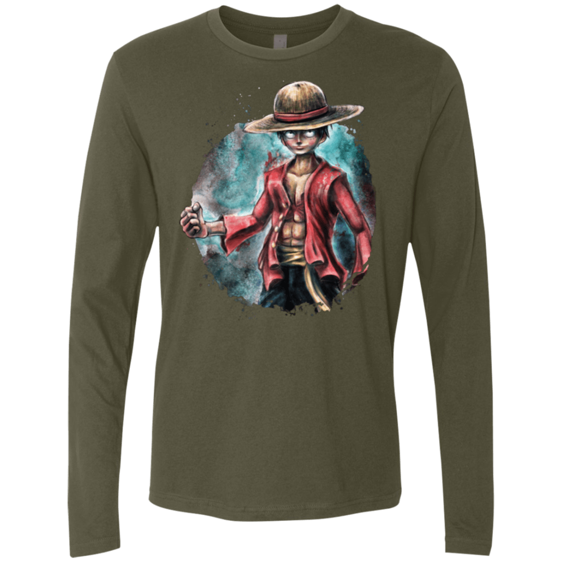 T-Shirts Military Green / Small LUFFY Men's Premium Long Sleeve