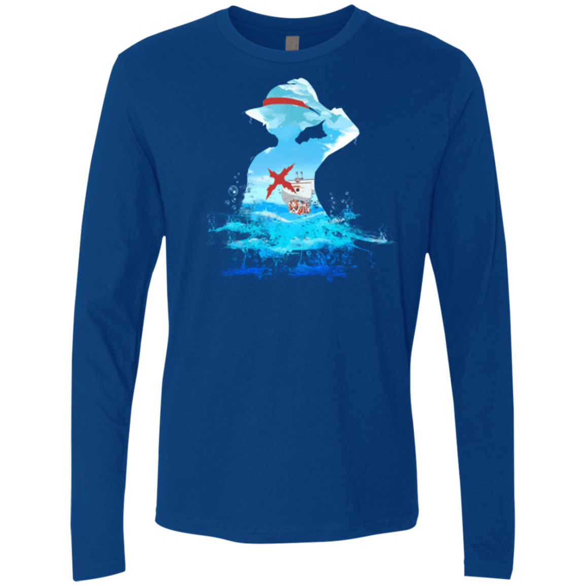 T-Shirts Royal / Small Luffy sea 2 Men's Premium Long Sleeve