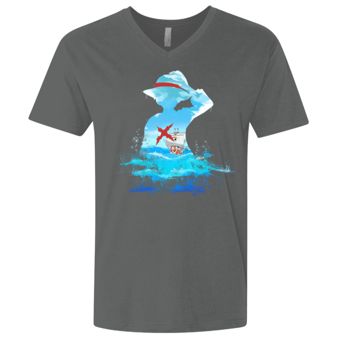 T-Shirts Heavy Metal / X-Small Luffy sea 2 Men's Premium V-Neck