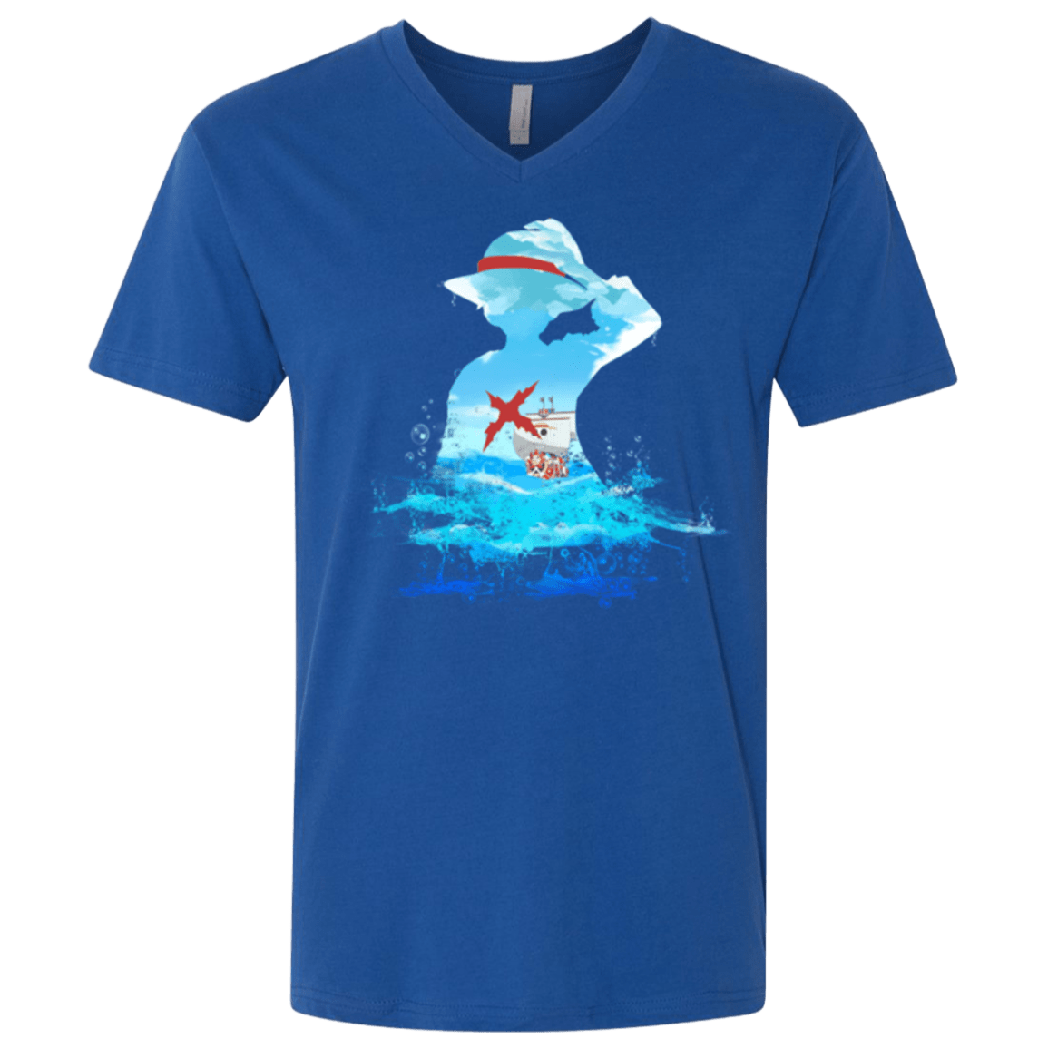 T-Shirts Royal / X-Small Luffy sea 2 Men's Premium V-Neck