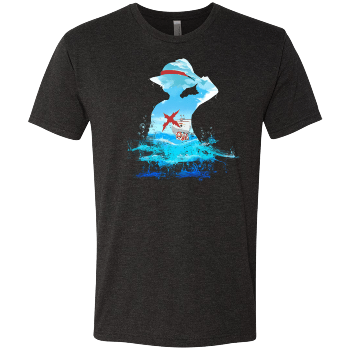 T-Shirts Vintage Black / Small Luffy sea 2 Men's Triblend T-Shirt