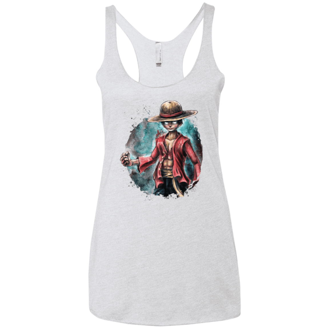 T-Shirts Heather White / X-Small LUFFY Women's Triblend Racerback Tank
