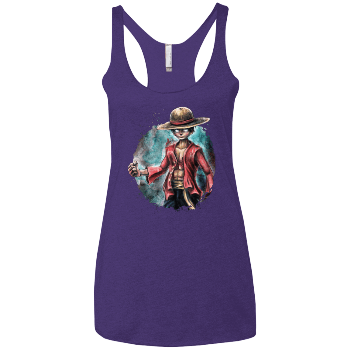 T-Shirts Purple / X-Small LUFFY Women's Triblend Racerback Tank