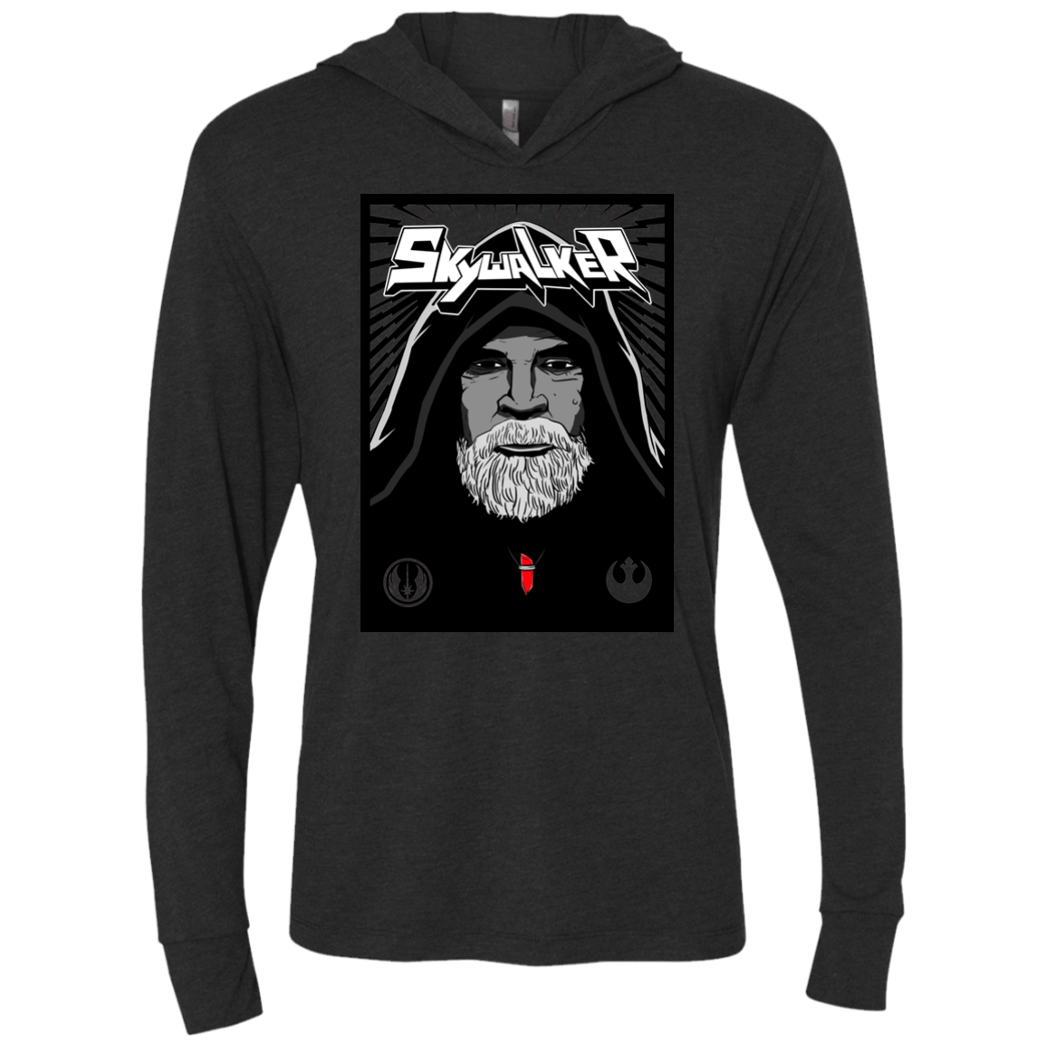 T-Shirts Vintage Black / X-Small Luke B Triblend Long Sleeve Hoodie Tee