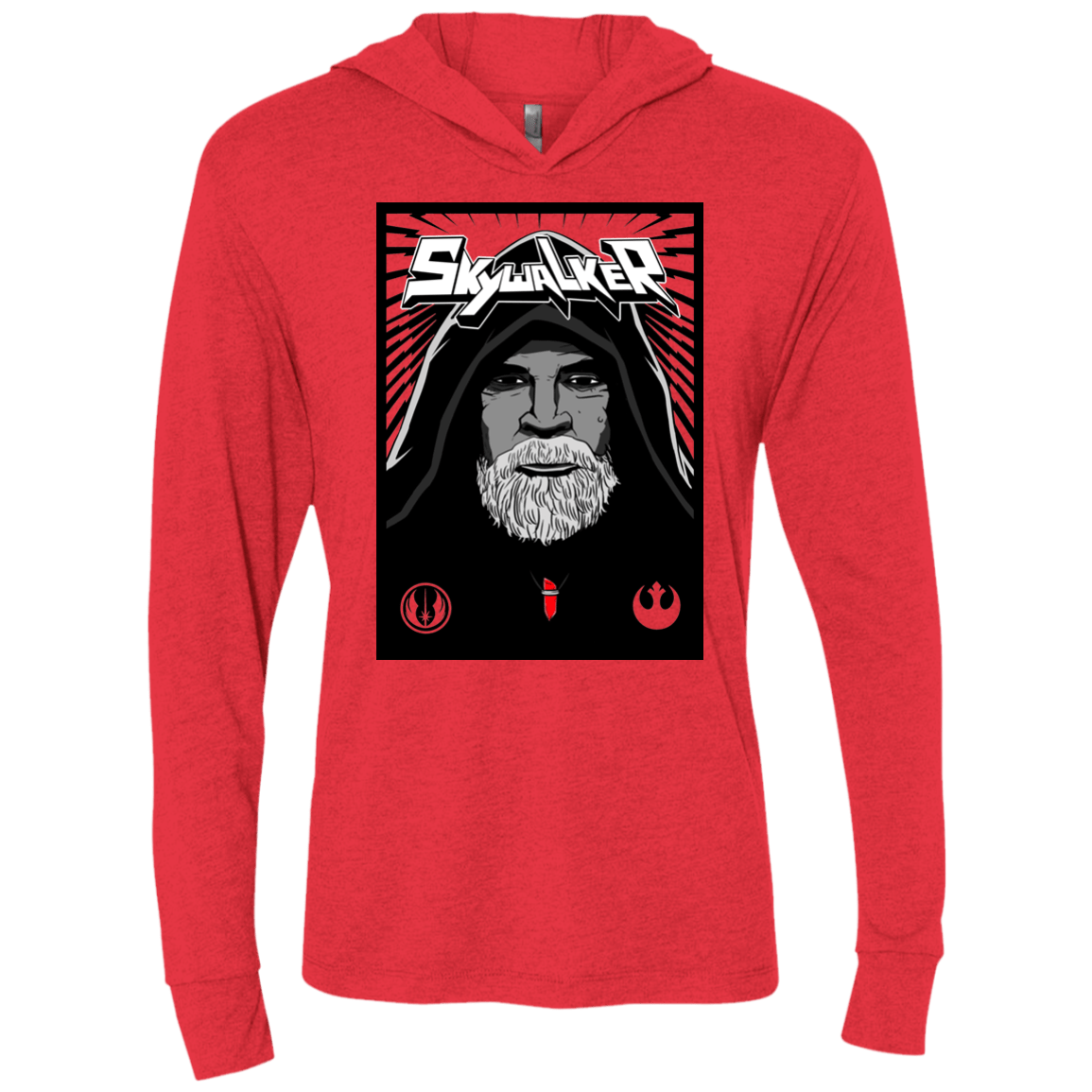 T-Shirts Vintage Red / X-Small Luke B Triblend Long Sleeve Hoodie Tee