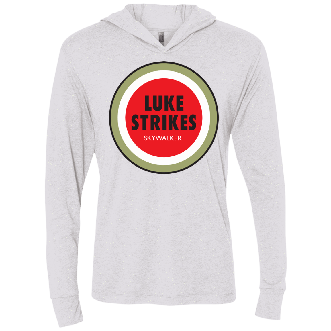 T-Shirts Heather White / X-Small Luke Strikes Triblend Long Sleeve Hoodie Tee