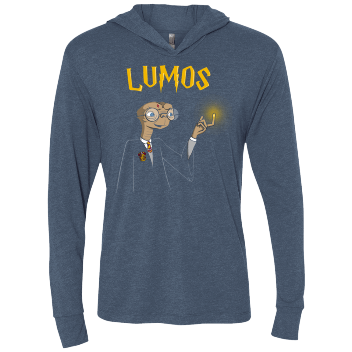 T-Shirts Indigo / X-Small Lumos Triblend Long Sleeve Hoodie Tee