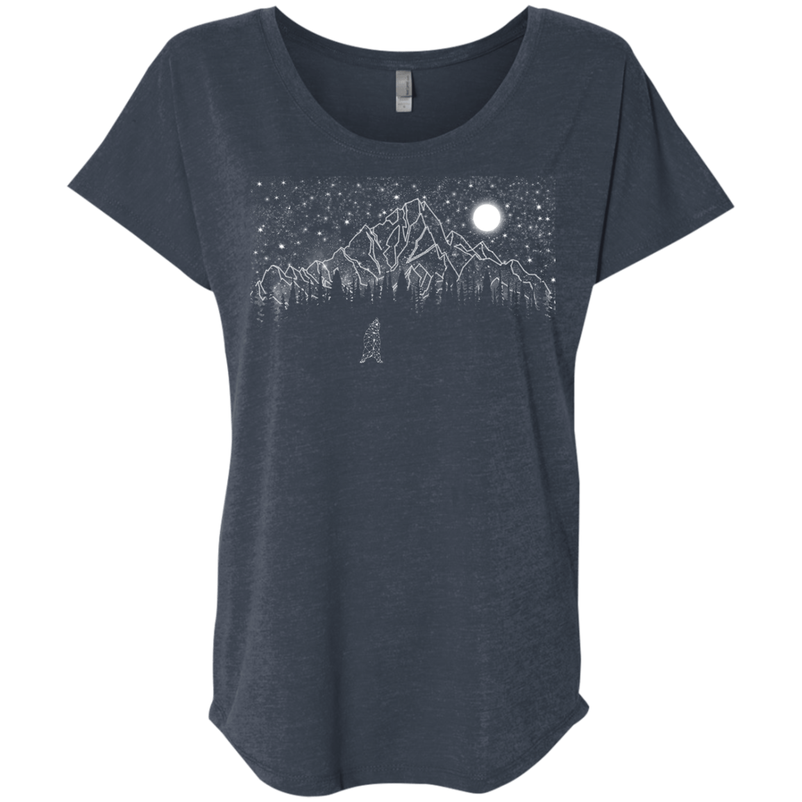 T-Shirts Vintage Navy / X-Small Lurking in The Night Triblend Dolman Sleeve
