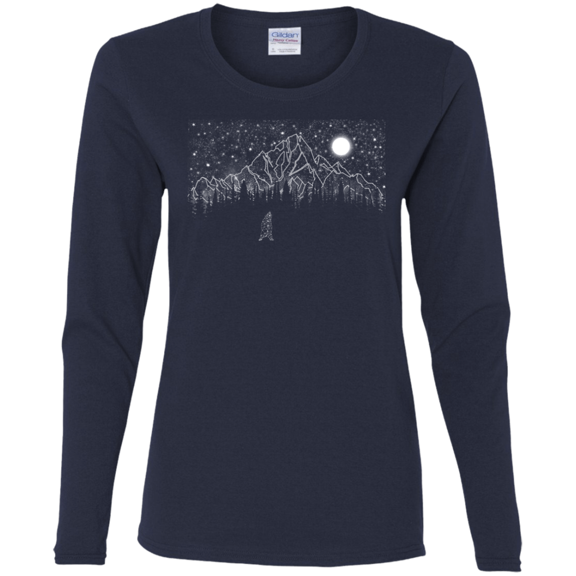 T-Shirts Navy / S Lurking in The Night Women's Long Sleeve T-Shirt