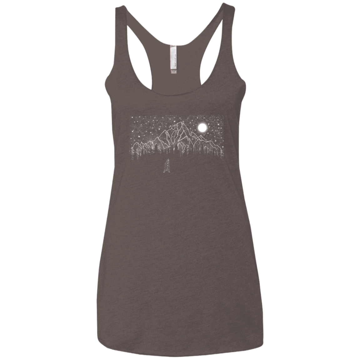 T-Shirts Macchiato / X-Small Lurking in The Night Women's Triblend Racerback Tank