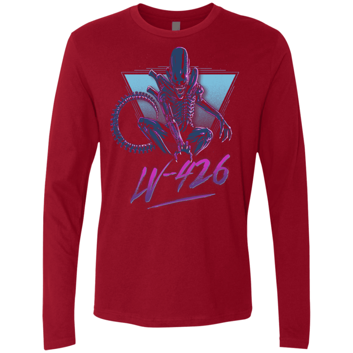 T-Shirts Cardinal / S LV-426 Men's Premium Long Sleeve