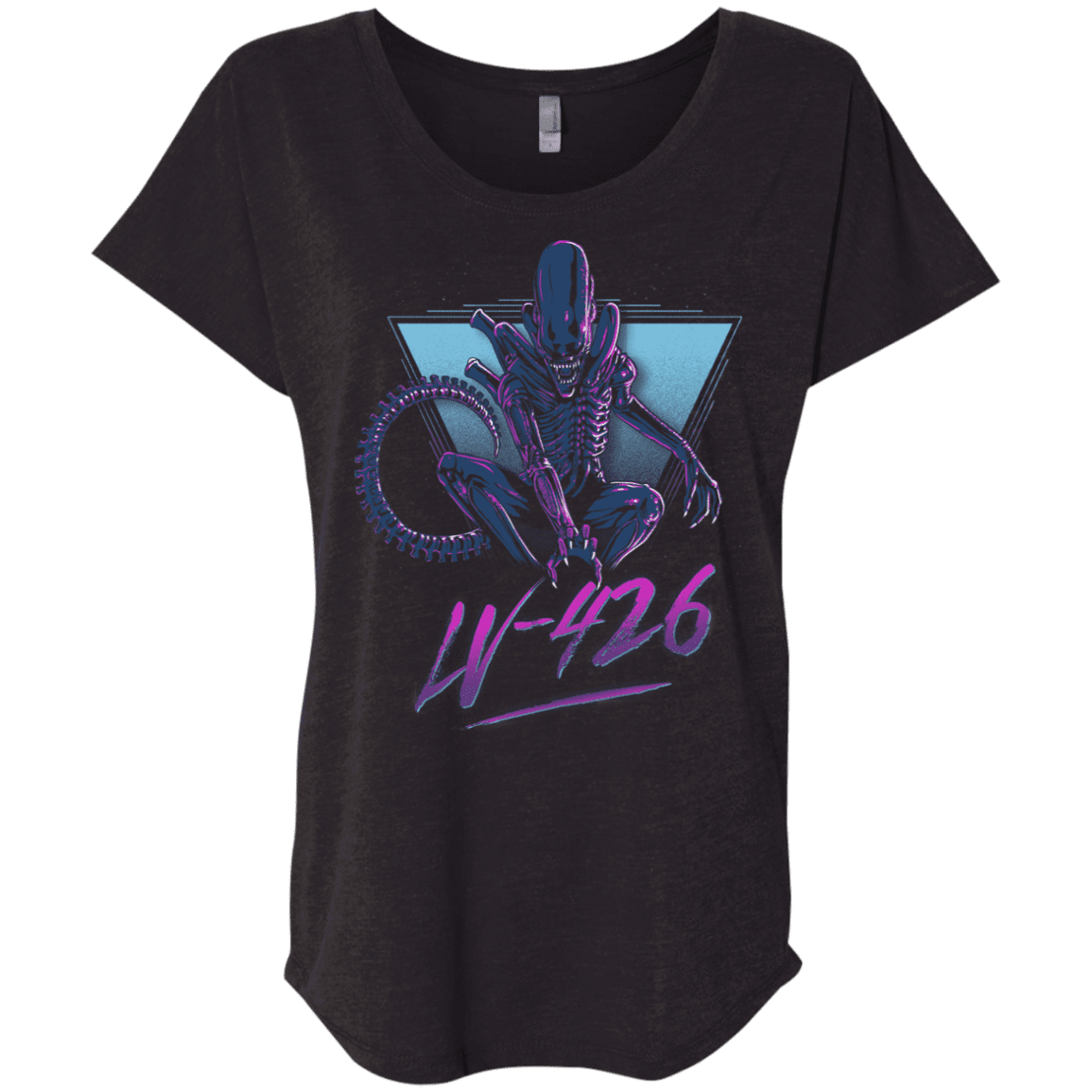 T-Shirts Vintage Black / X-Small LV-426 Triblend Dolman Sleeve