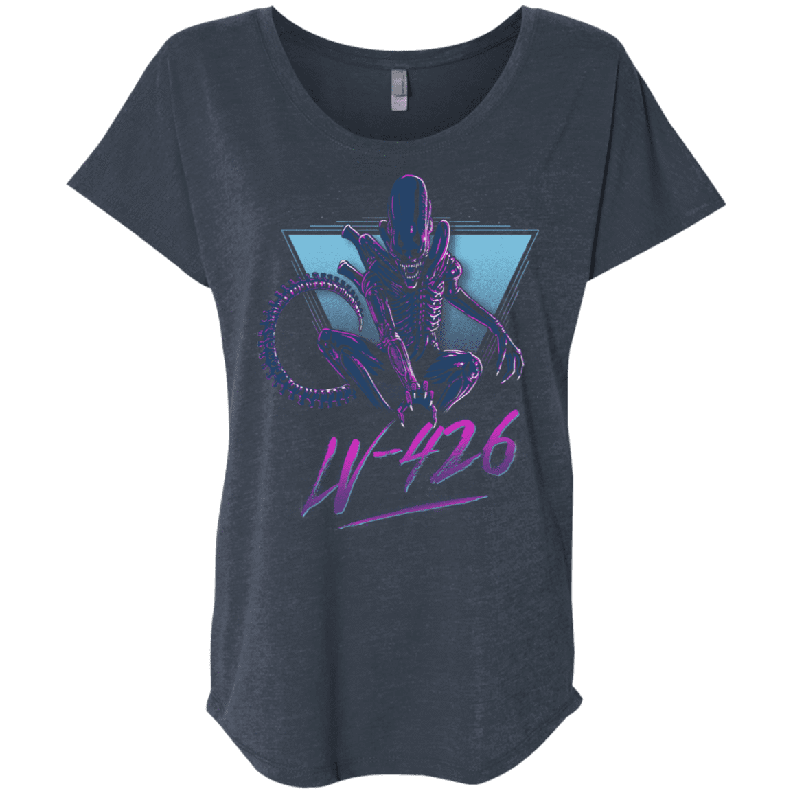 T-Shirts Vintage Navy / X-Small LV-426 Triblend Dolman Sleeve