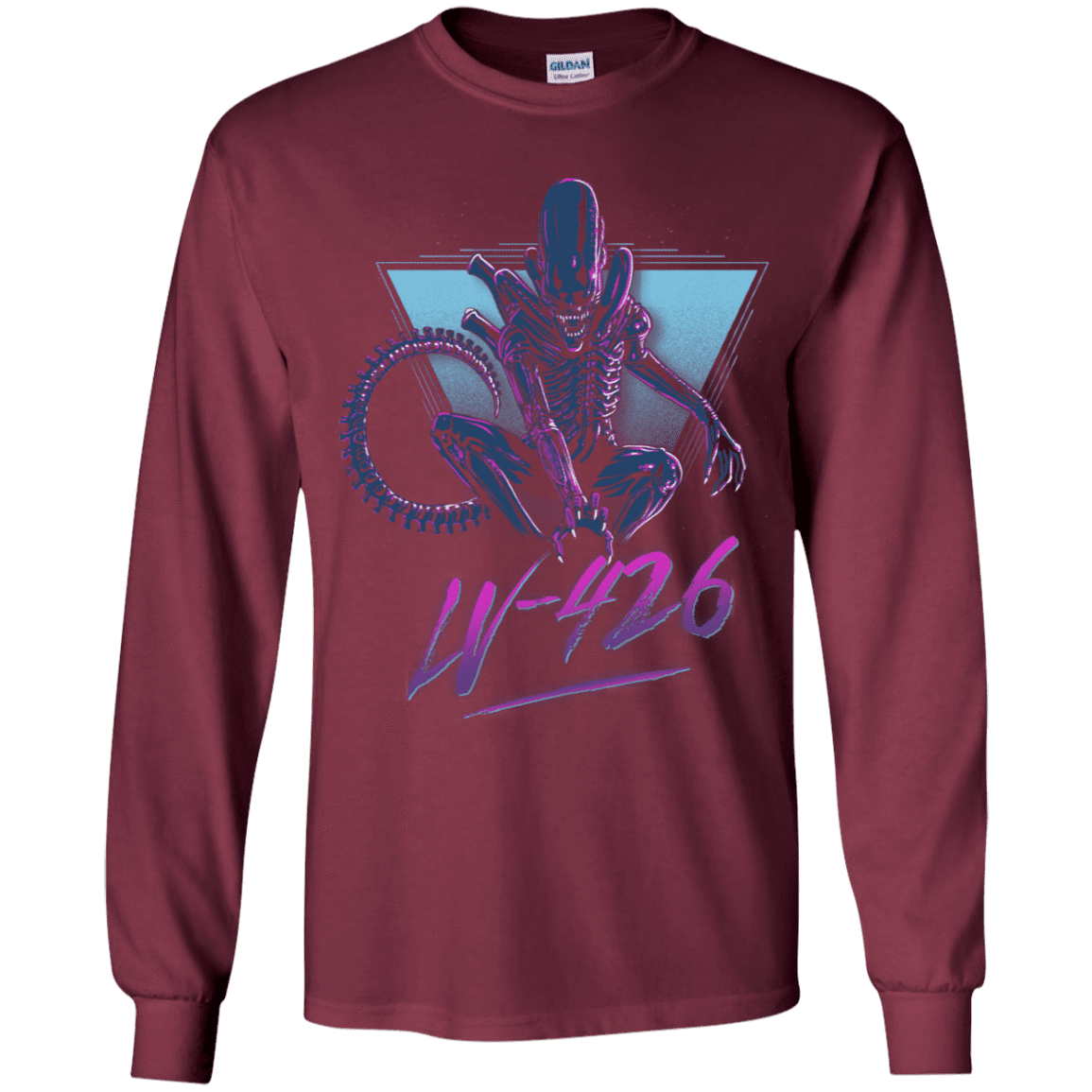 T-Shirts Maroon / YS LV-426 Youth Long Sleeve T-Shirt