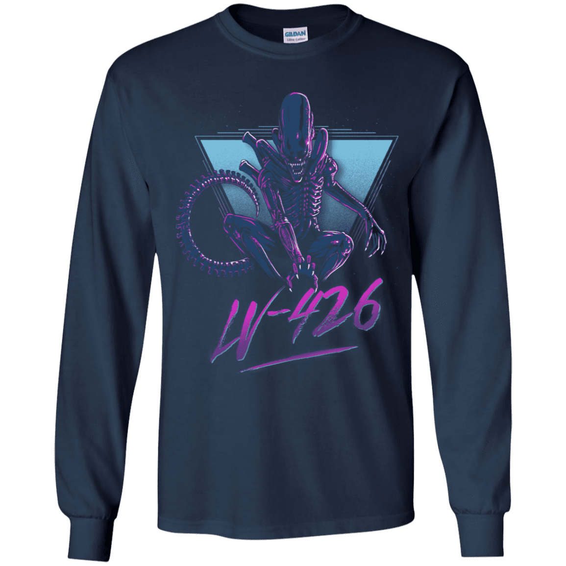T-Shirts Navy / YS LV-426 Youth Long Sleeve T-Shirt