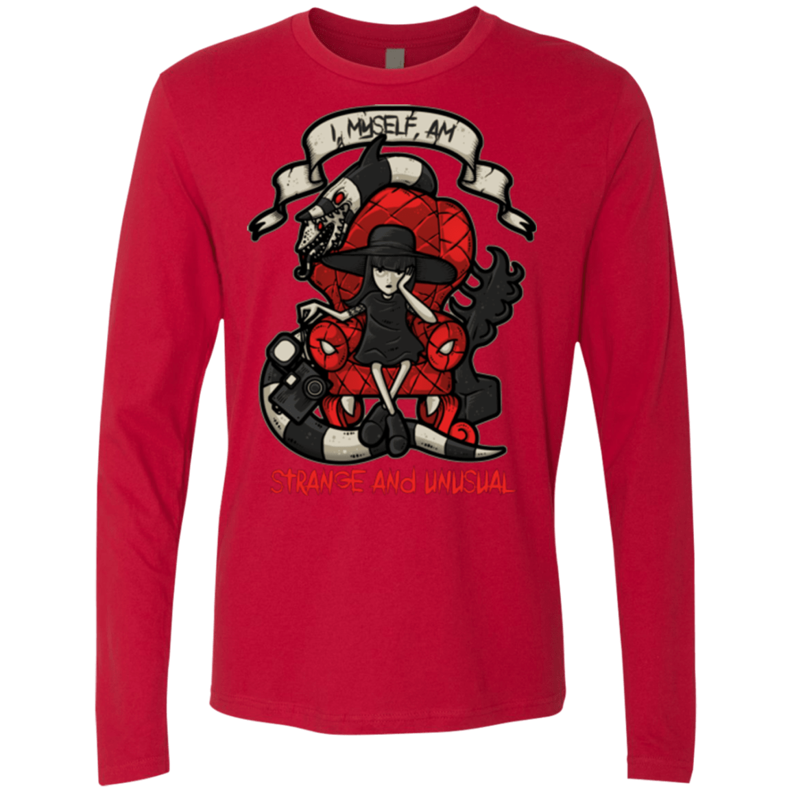 T-Shirts Red / Small LYDIA THE STRANGE Men's Premium Long Sleeve