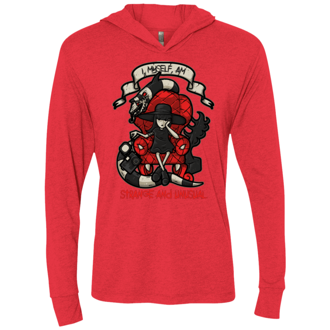 T-Shirts Vintage Red / X-Small LYDIA THE STRANGE Triblend Long Sleeve Hoodie Tee