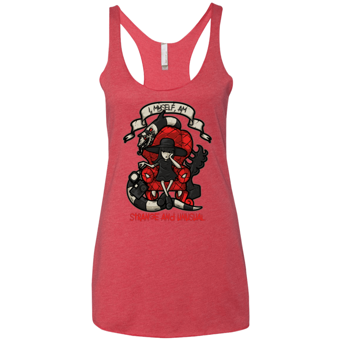 T-Shirts Vintage Red / X-Small LYDIA THE STRANGE Women's Triblend Racerback Tank