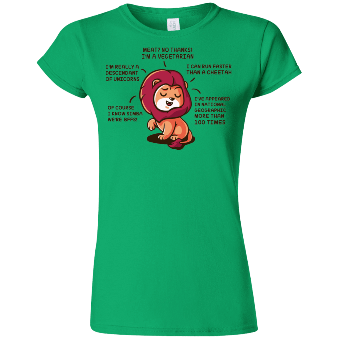 T-Shirts Irish Green / S Lyin Lion Junior Slimmer-Fit T-Shirt