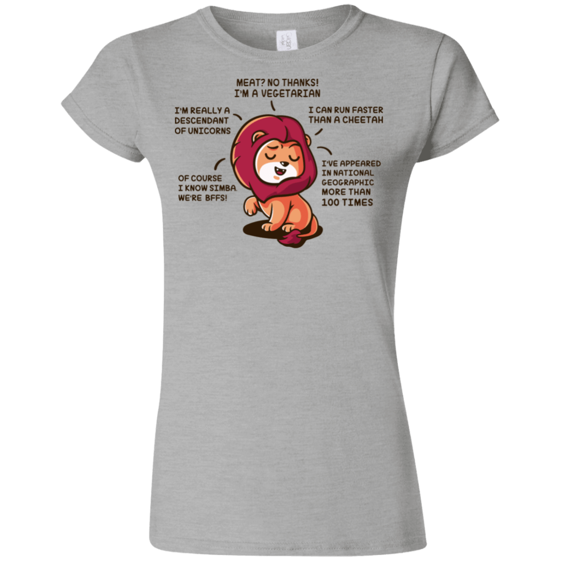 T-Shirts Sport Grey / S Lyin Lion Junior Slimmer-Fit T-Shirt