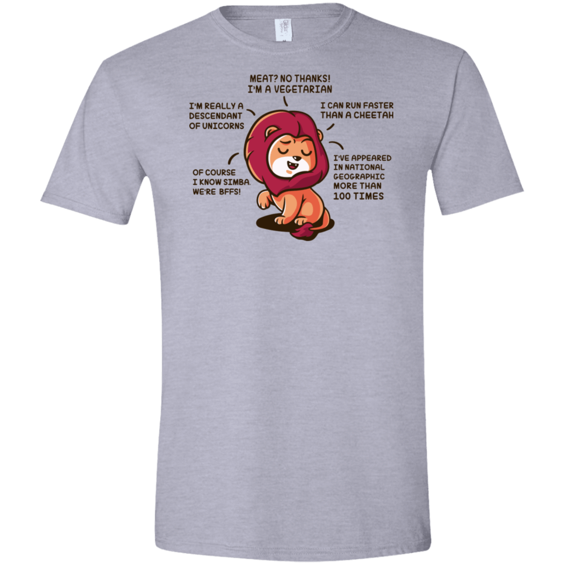 T-Shirts Sport Grey / X-Small Lyin Lion Men's Semi-Fitted Softstyle