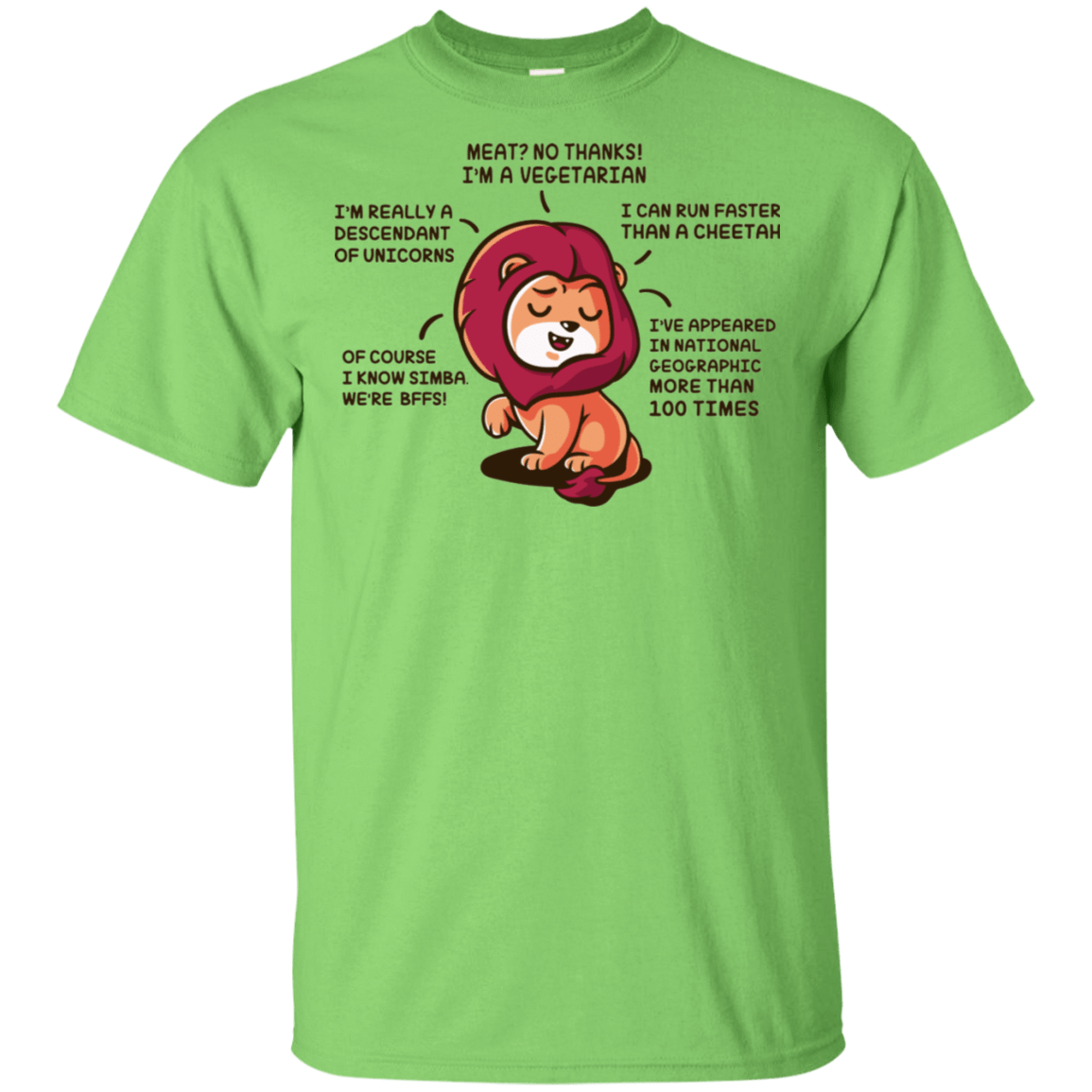 T-Shirts Lime / S Lyin Lion T-Shirt