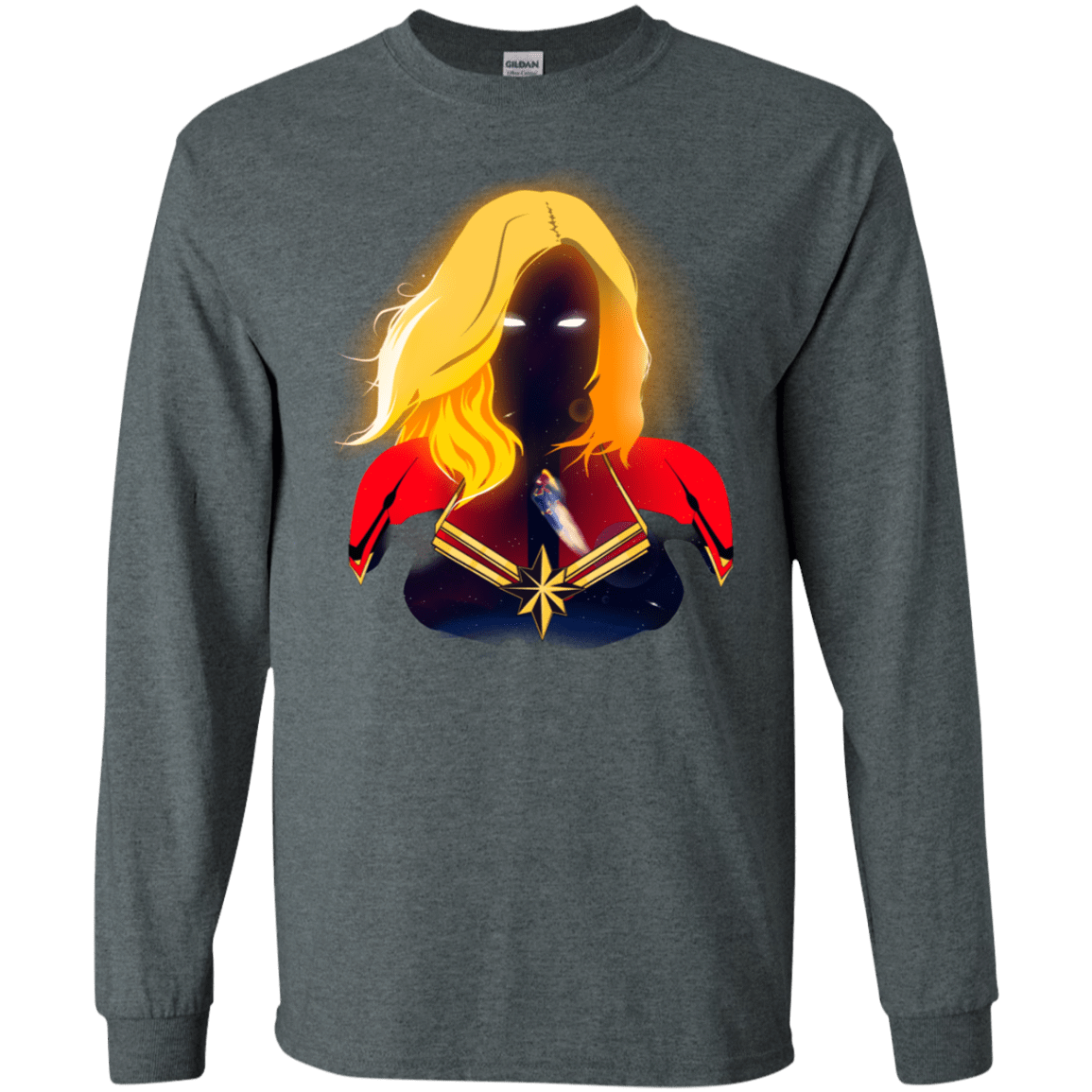 T-Shirts Dark Heather / S M A R V E L Men's Long Sleeve T-Shirt