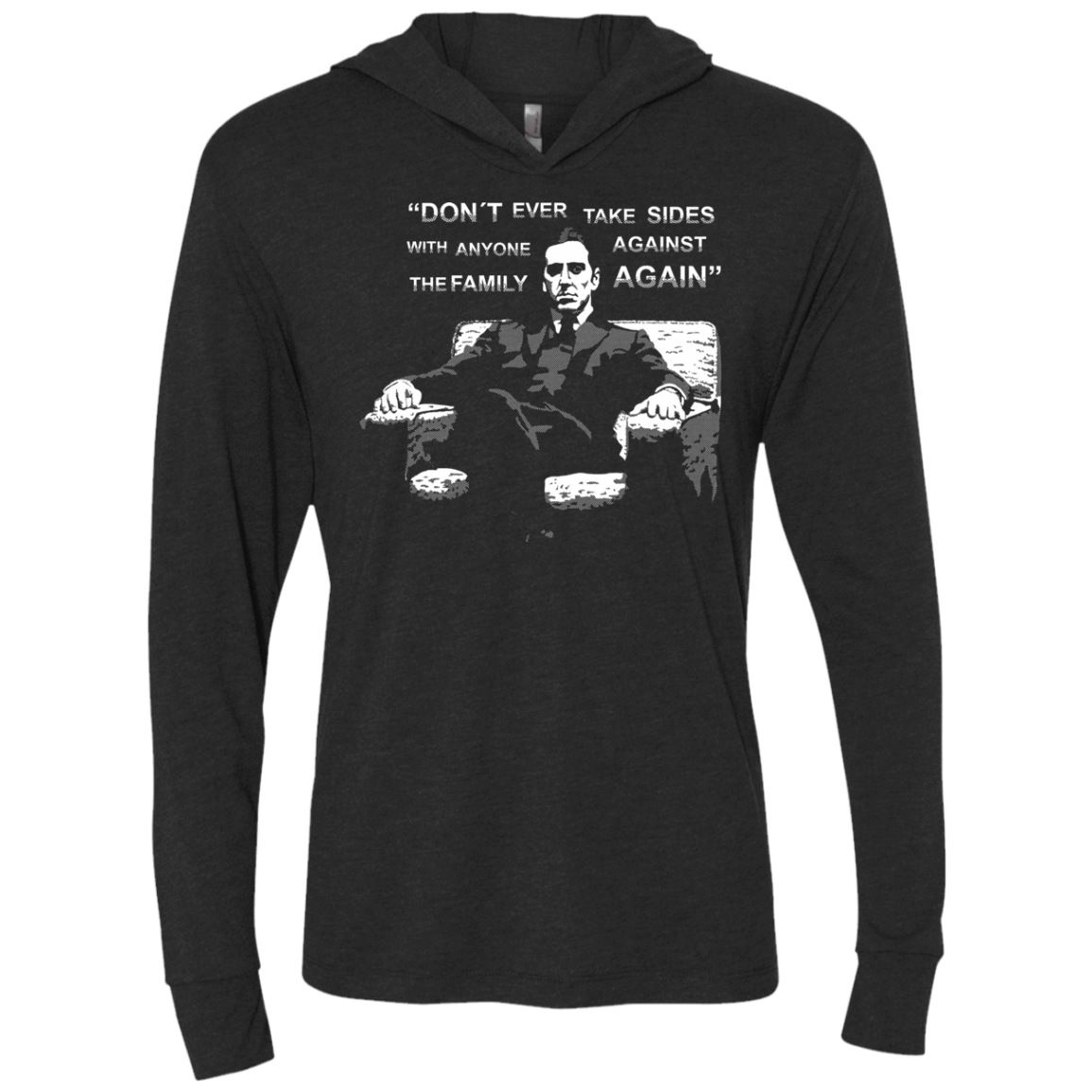 T-Shirts Vintage Black / X-Small M Corleone Triblend Long Sleeve Hoodie Tee