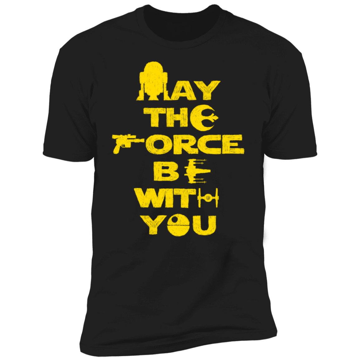 T-Shirts Black / X-Small M4Y TH3 F0RC3 B3 W1TH Y0U Men's Premium T-Shirt