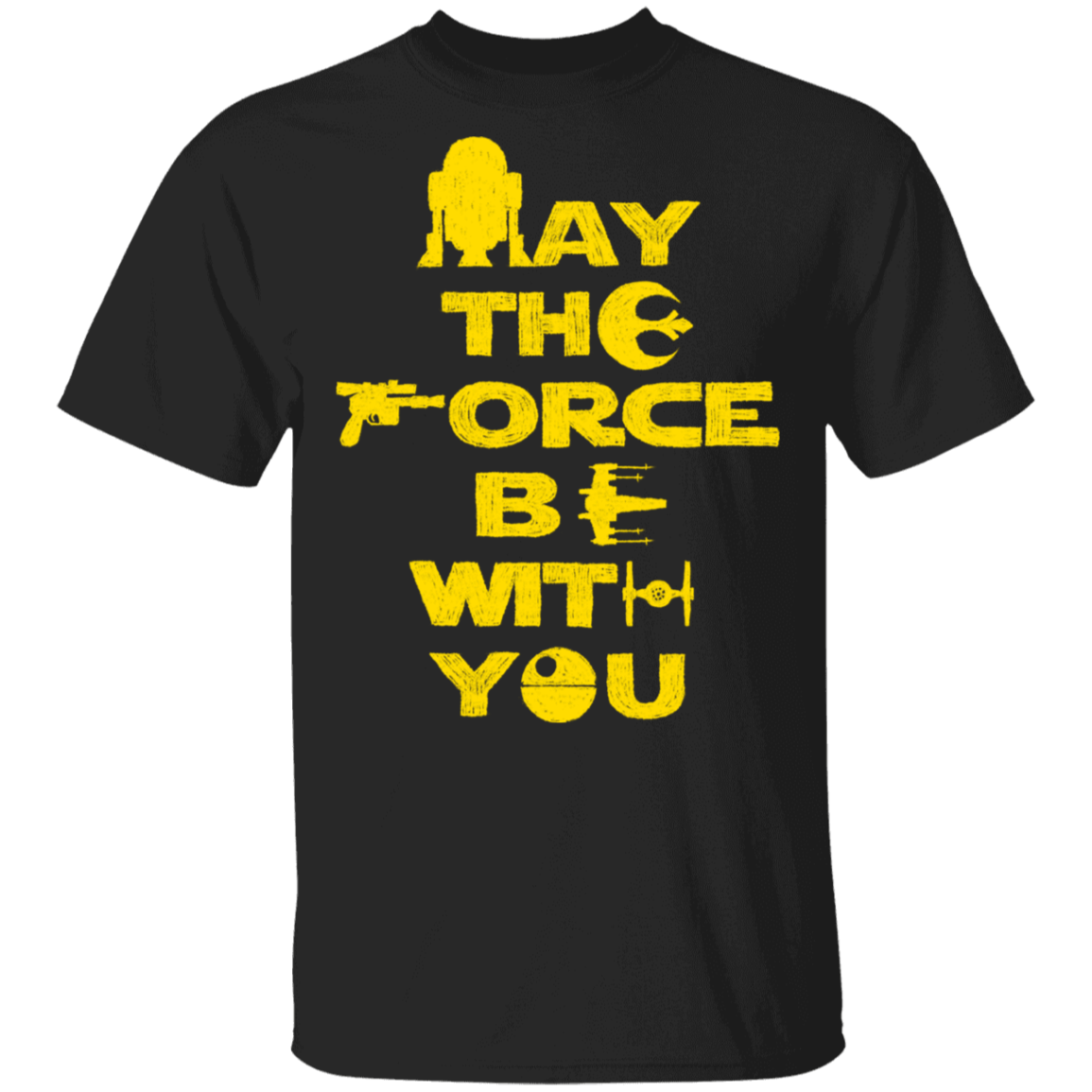 T-Shirts Black / S M4Y TH3 F0RC3 B3 W1TH Y0U T-Shirt