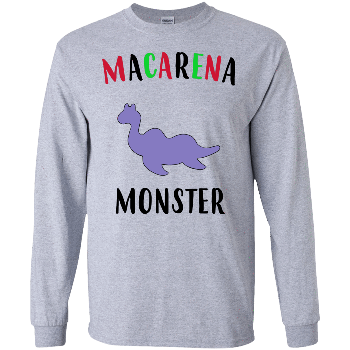 T-Shirts Sport Grey / S Macarena Monster Men's Long Sleeve T-Shirt