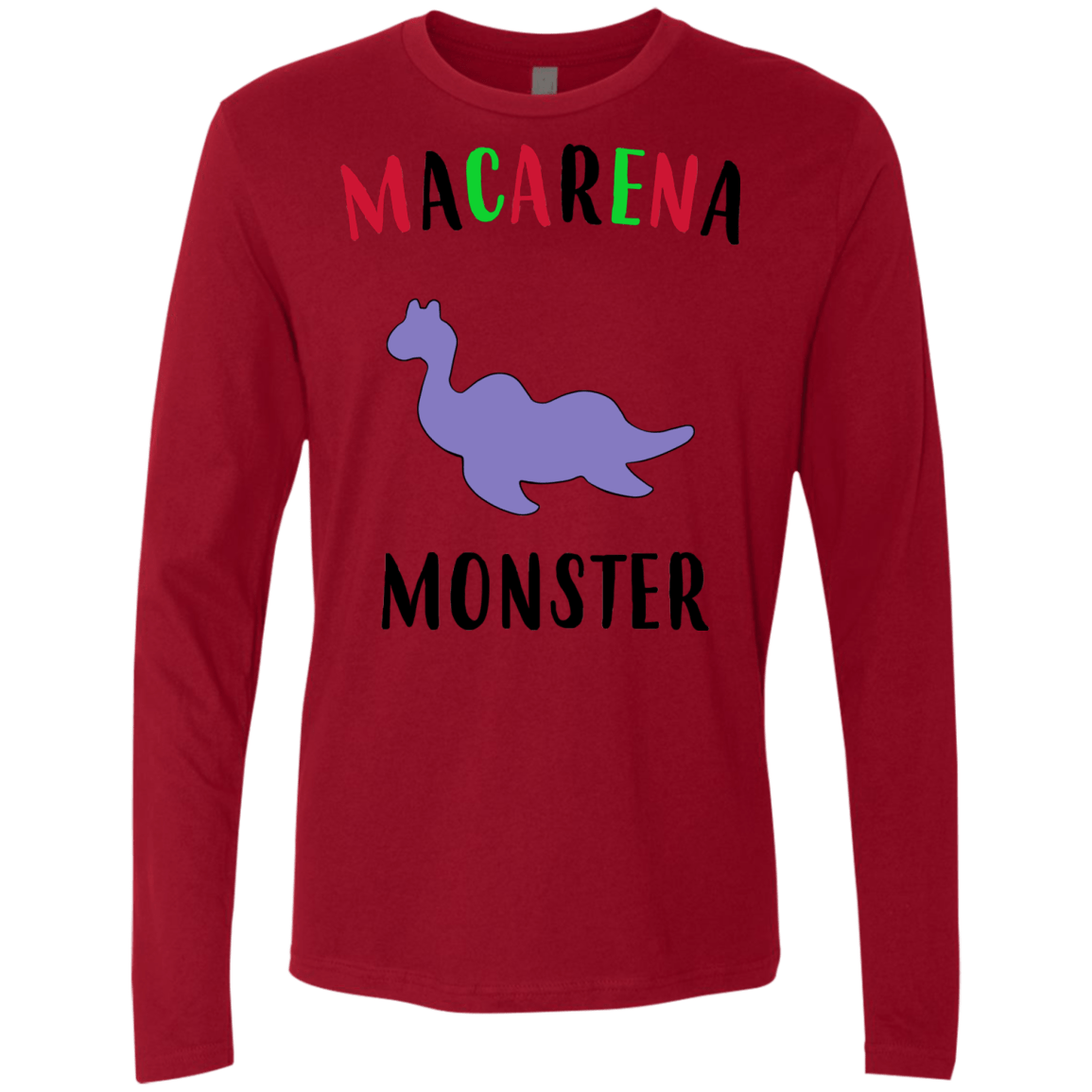 T-Shirts Cardinal / S Macarena Monster Men's Premium Long Sleeve