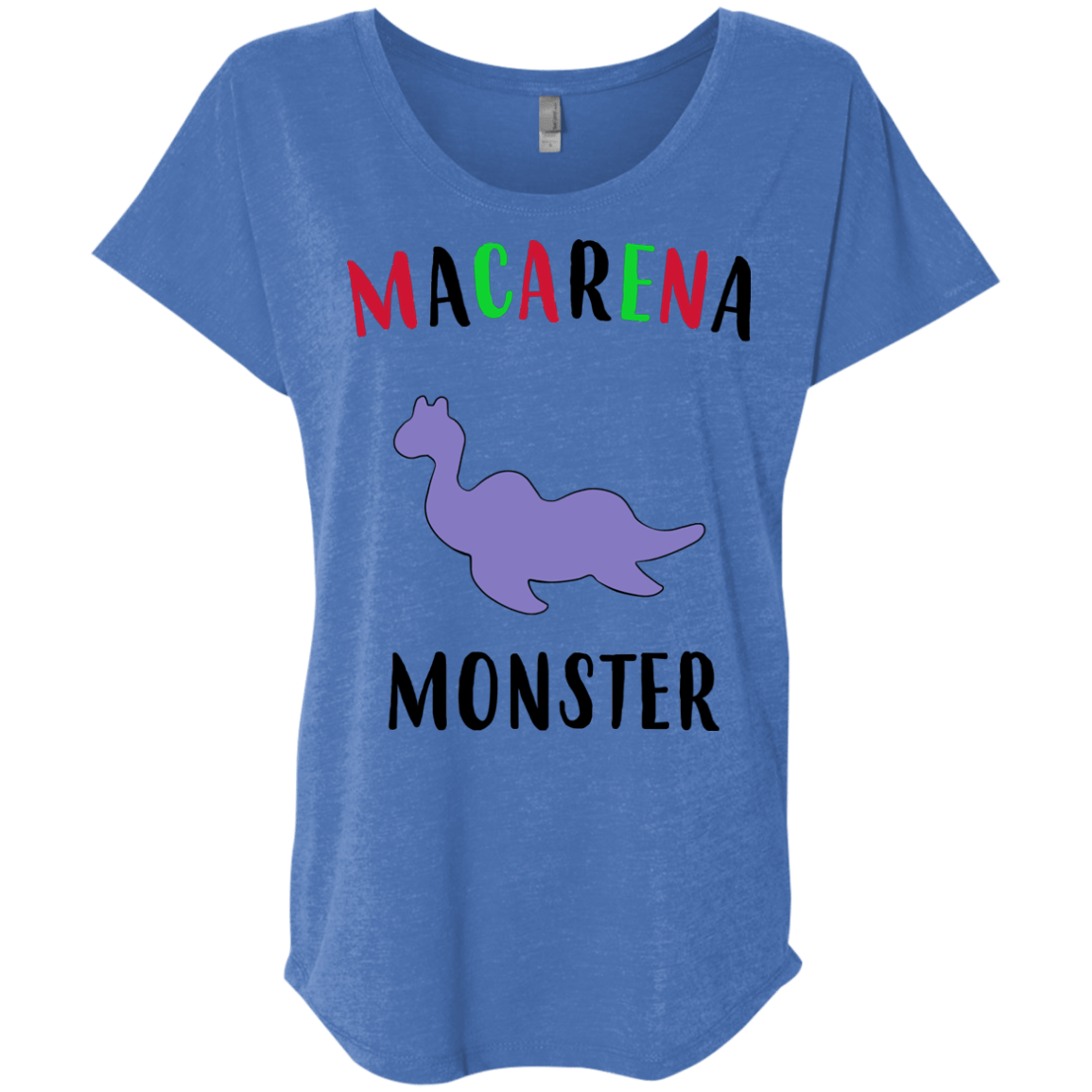 T-Shirts Vintage Royal / X-Small Macarena Monster Triblend Dolman Sleeve