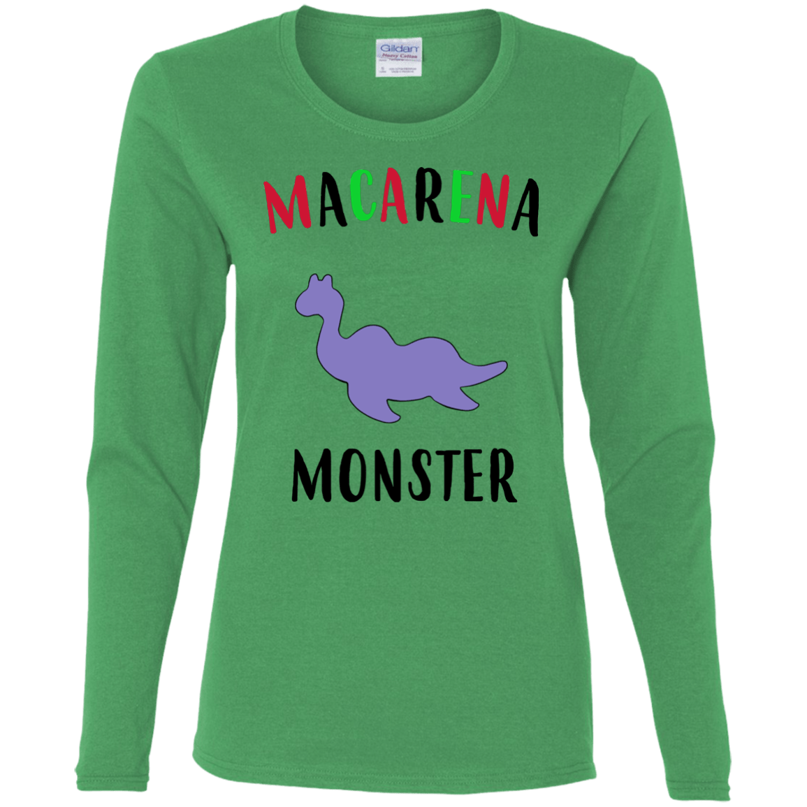 T-Shirts Irish Green / S Macarena Monster Women's Long Sleeve T-Shirt