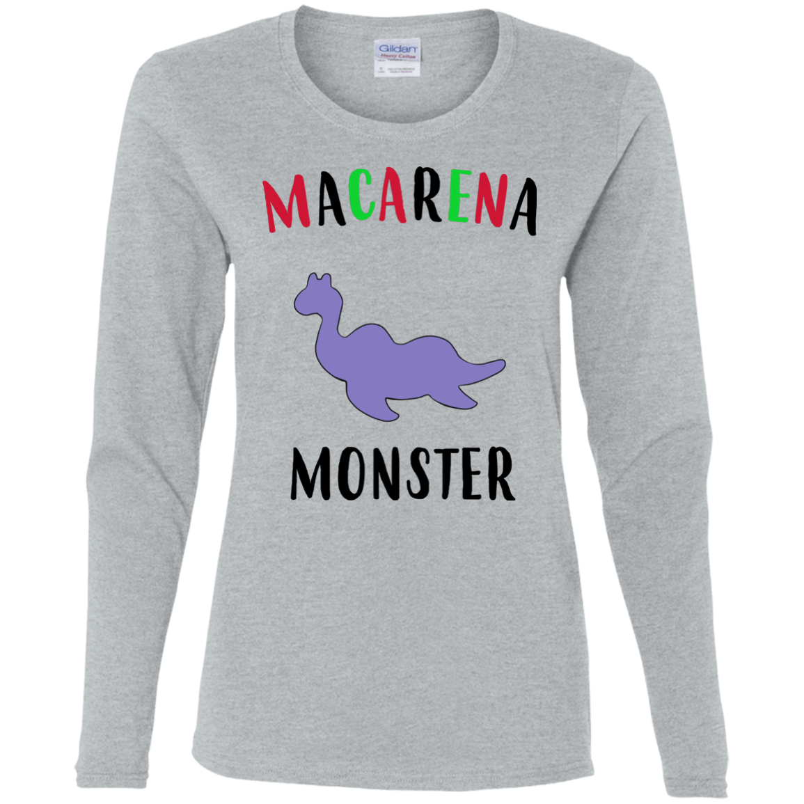 T-Shirts Sport Grey / S Macarena Monster Women's Long Sleeve T-Shirt