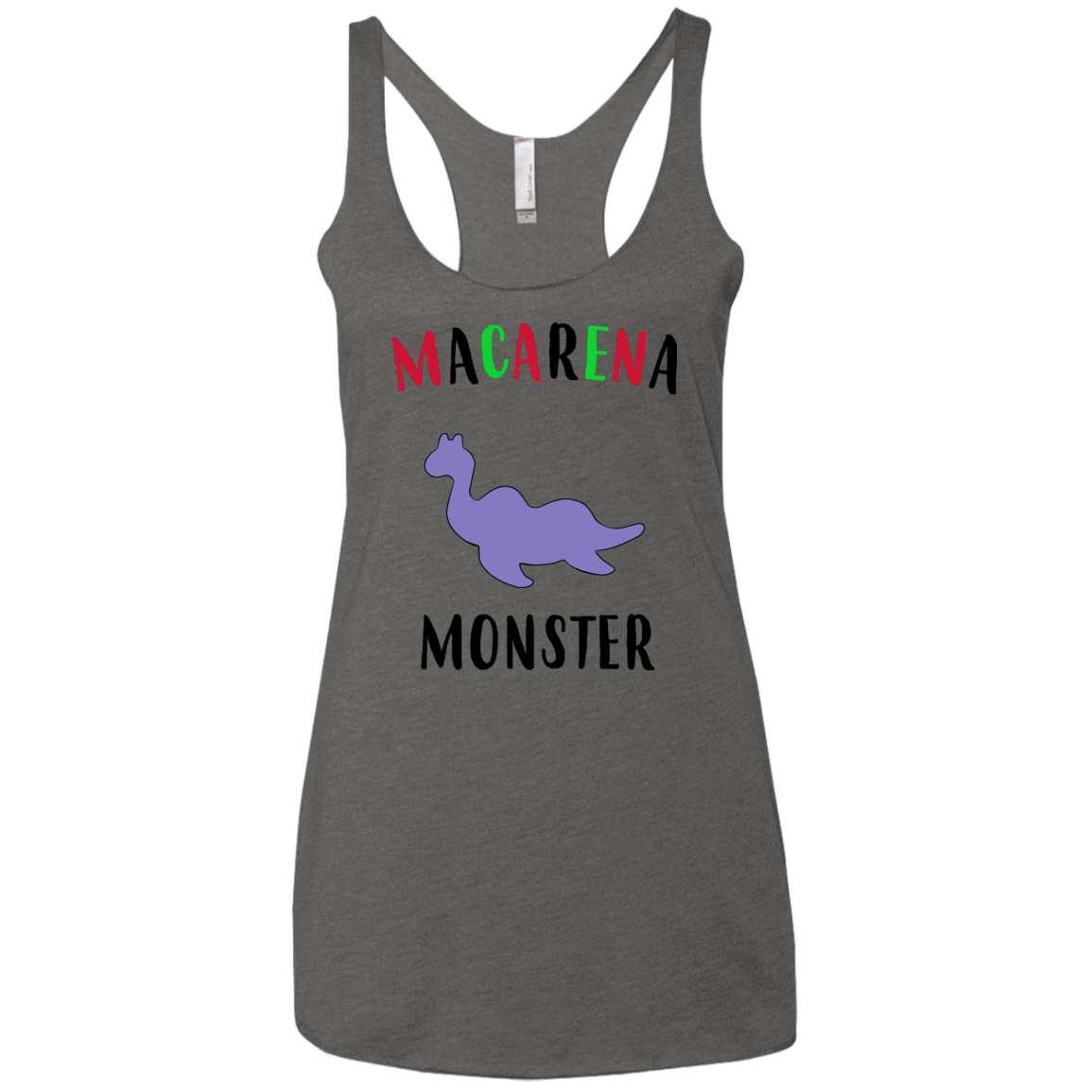 T-Shirts Premium Heather / X-Small Macarena Monster Women's Triblend Racerback Tank