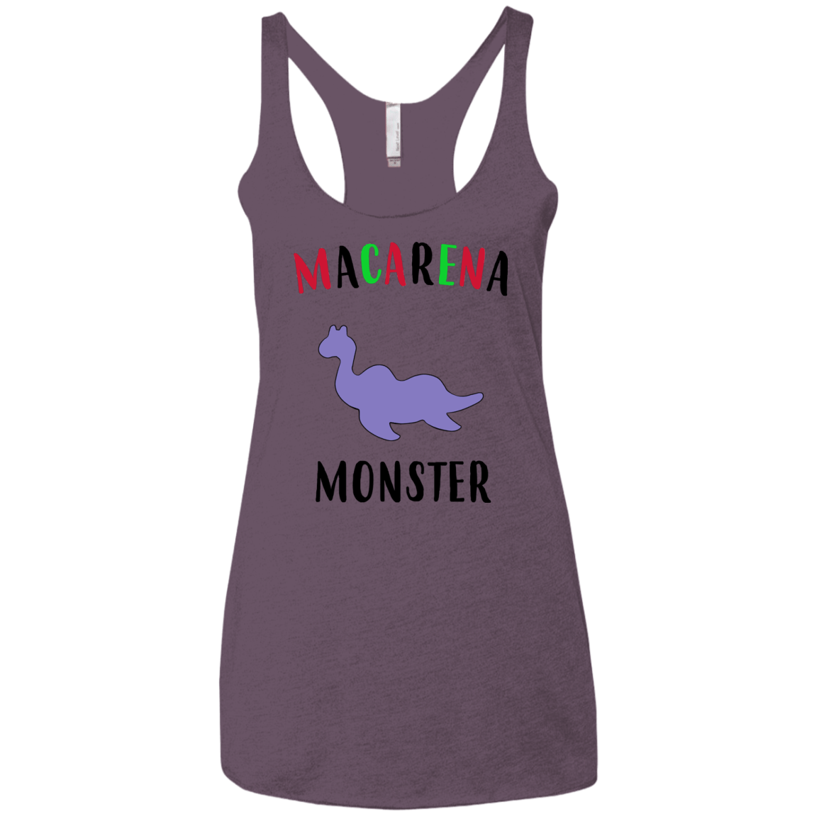 T-Shirts Vintage Purple / X-Small Macarena Monster Women's Triblend Racerback Tank