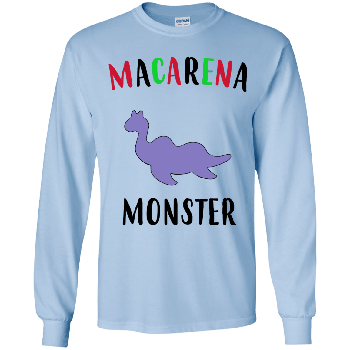 T-Shirts Light Blue / YS Macarena Monster Youth Long Sleeve T-Shirt