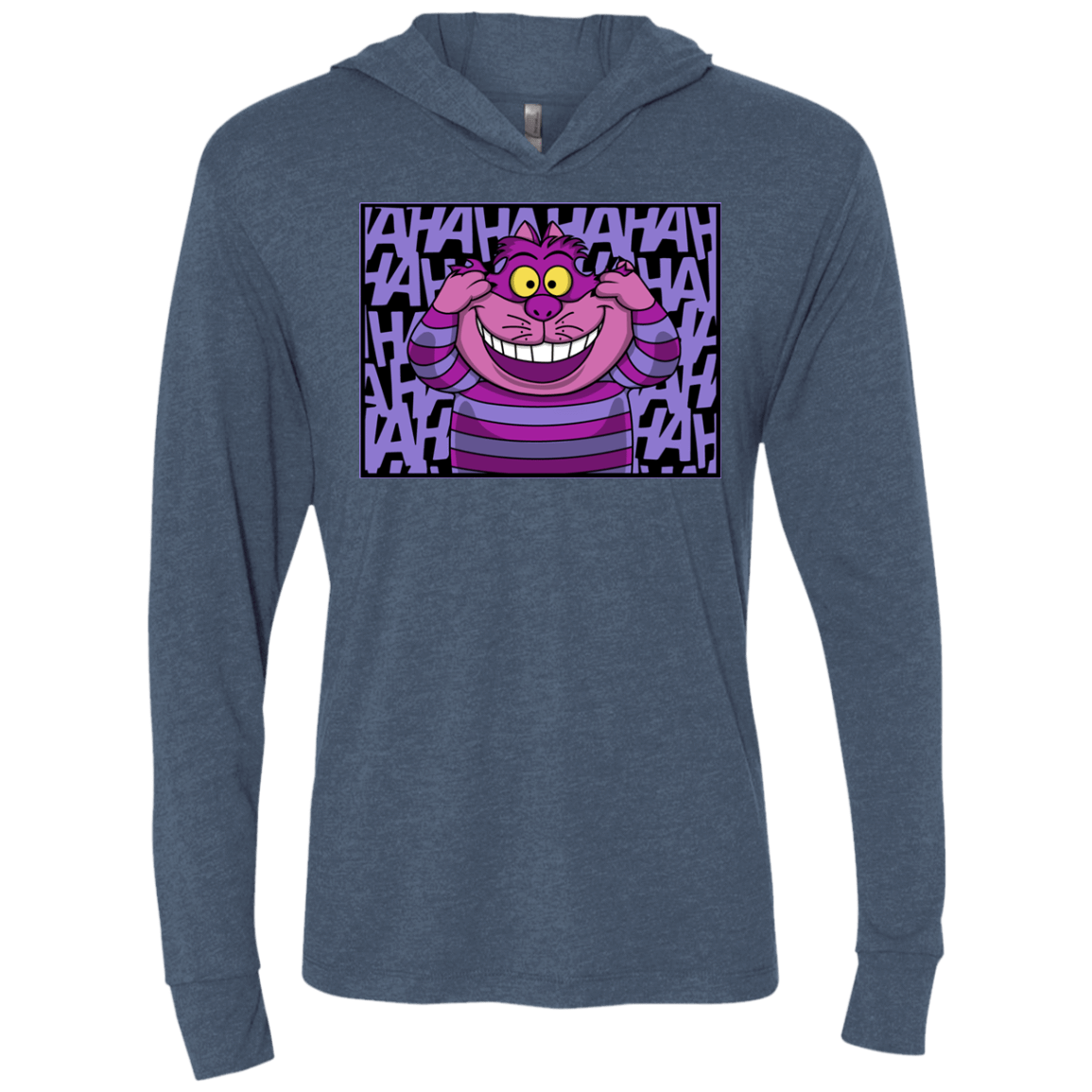 T-Shirts Indigo / X-Small Mad Cat Triblend Long Sleeve Hoodie Tee