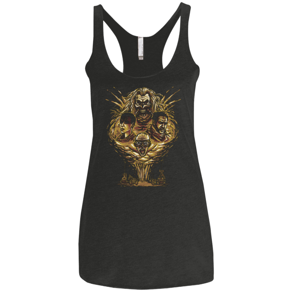 T-Shirts Vintage Black / X-Small Mad Fury Women's Triblend Racerback Tank