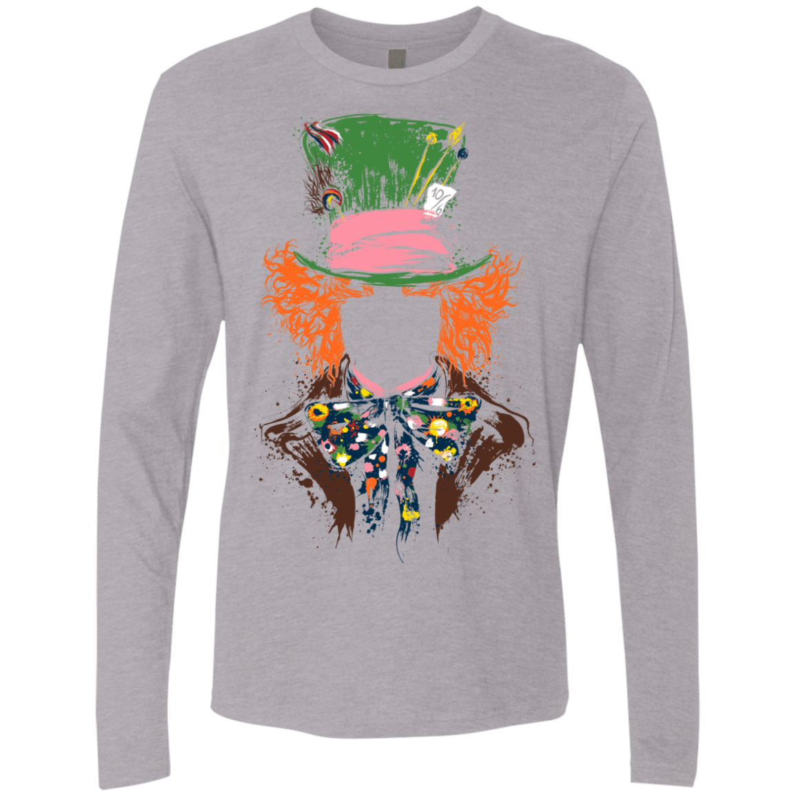 T-Shirts Heather Grey / S Mad Hatter Men's Premium Long Sleeve